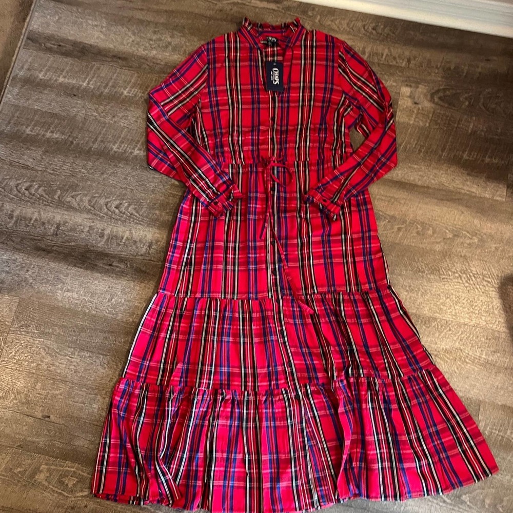 Polo by Ralph Lauren Red Plaid Maxi Dress